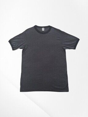 Ringer T-Shirt Gray XL Short Sleeve Unisex US Blanks Basic Casual Minimalist